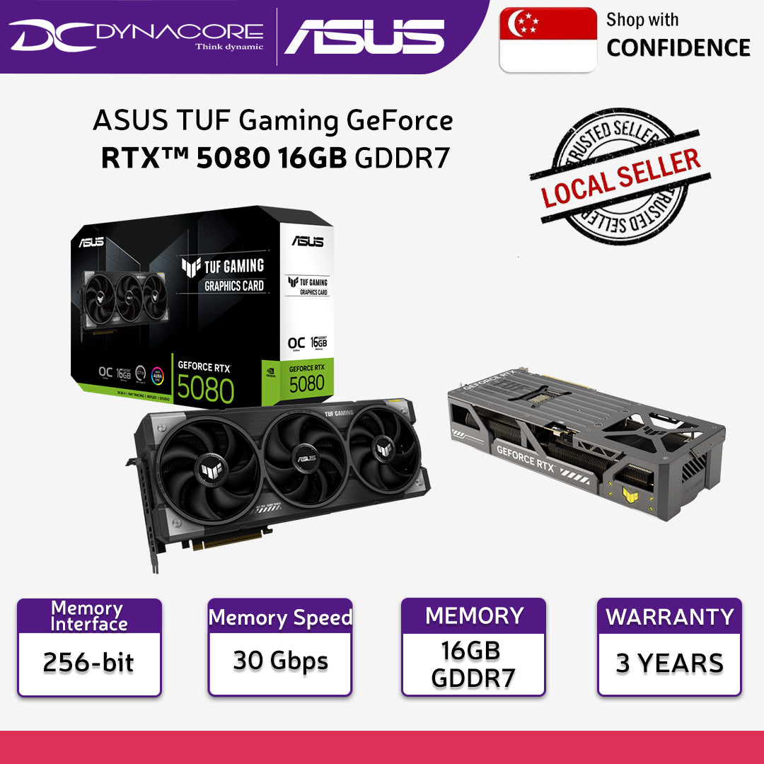 ASUS TUF Gaming GeForce RTX™ 5080 OC 16GB GDDR7 Graphics Card / RTX 5080 / RTX5080 - 4711387856673