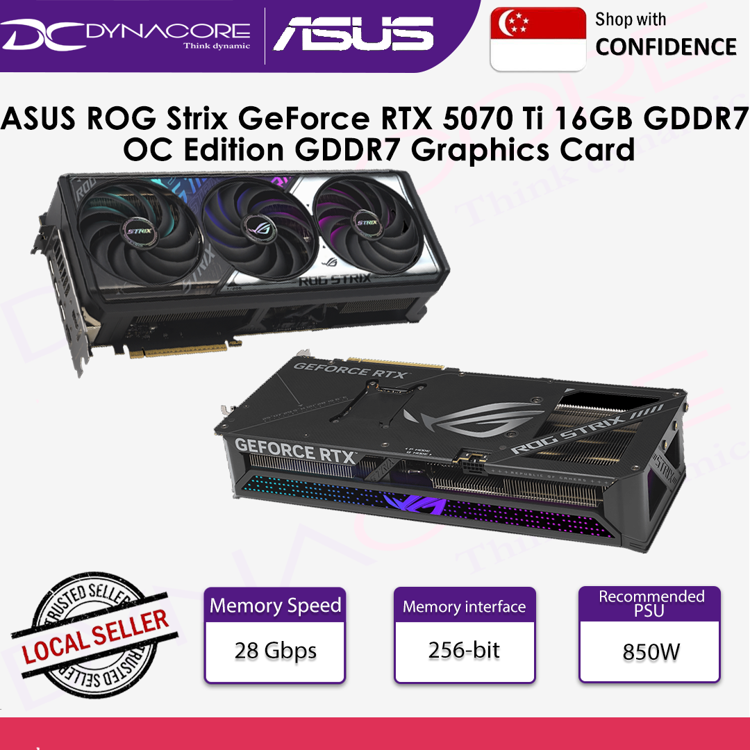 ASUS ROG Strix GeForce RTX 5070Ti 16GB GDDR7 OC Edition GDDR7 Graphics Card - 4711387920633