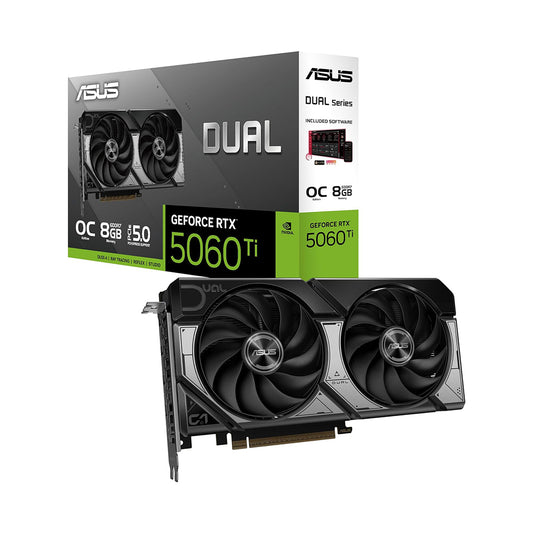 ASUS GEFORCE DUAL RTX5060 O8G TWIN FAN OC GDDR7 GPU - 4711636057899