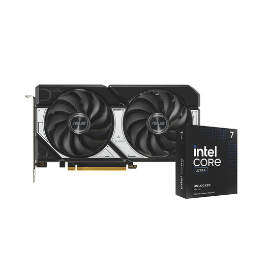 ASUS Dual GeForce RTX 5060 8GB GDDR7 OC Graphics Card + Intel Core Ultra 7 265KF CPU - 4711636057899+5032037281980