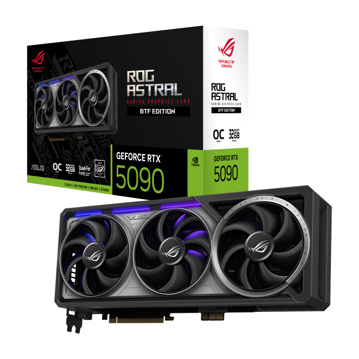 ASUS ROG Astral GeForce RTX 5090 32GB OC Edition GDDR7 BTF Graphics Card - 4711636176378