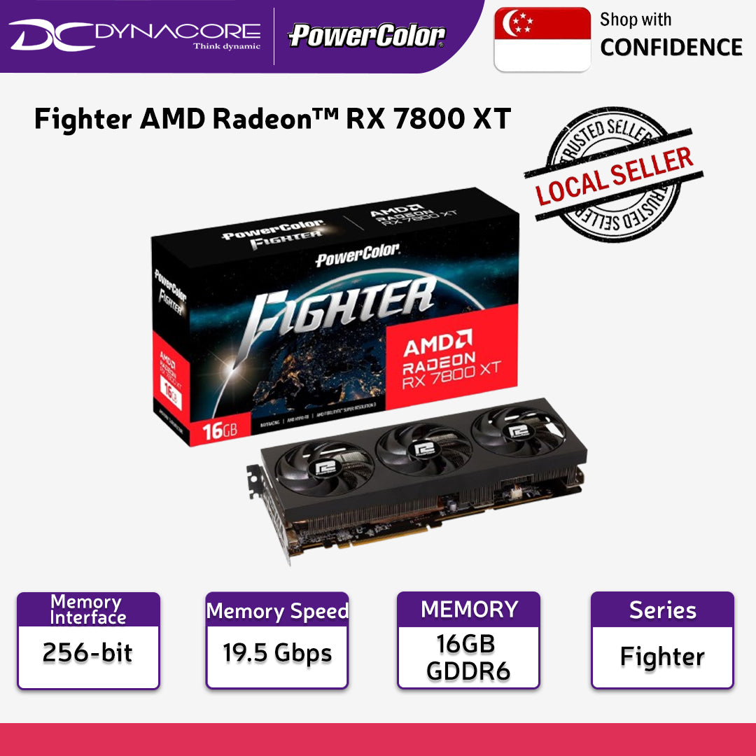PowerColor AMD Radeon RX 7800XT Fighter 16GB GDDR6 RX7800XT 16G-F/OC Graphics Card- 4713436175162