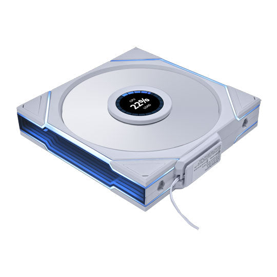 Lian Li UNI FAN TL LCD Wireless 140mm ARGB PWM Fan - Black / White - 4718466017529 / 4718466017536