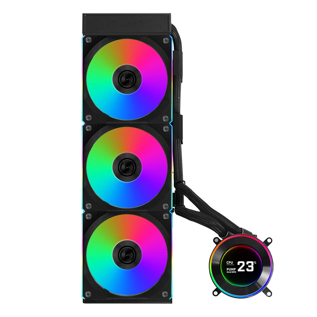 LIAN LI HYDROSHIFT II LCD-C 360CL ARGB BLACK AIO LIQUID COOLER - 4718466017994