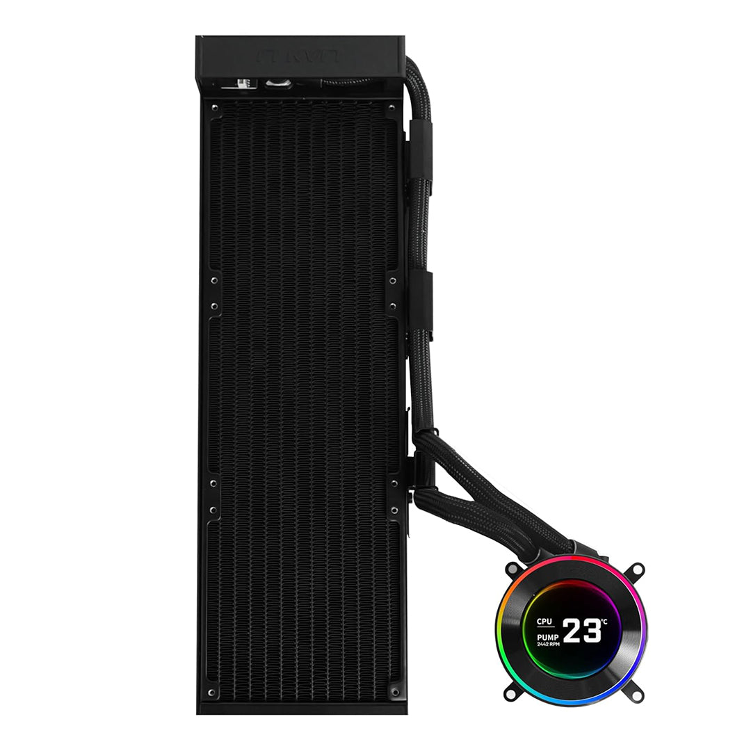 LIAN LI HYDROSHIFT II LCD-C 360N BLACK FANLESS AIO LIQUID COOLER - 4718466018038