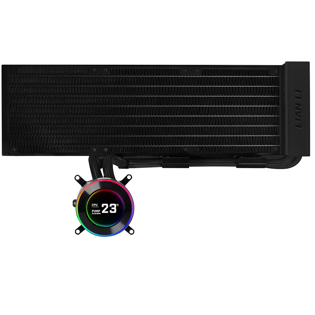 LIAN LI HYDROSHIFT II LCD-C 360N BLACK FANLESS AIO LIQUID COOLER - 4718466018038