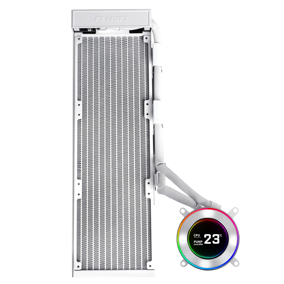 LIAN LI HYDROSHIFT II LCD-C 360N WHITE FANLESS AIO LIQUID COOLER - 4718466018045