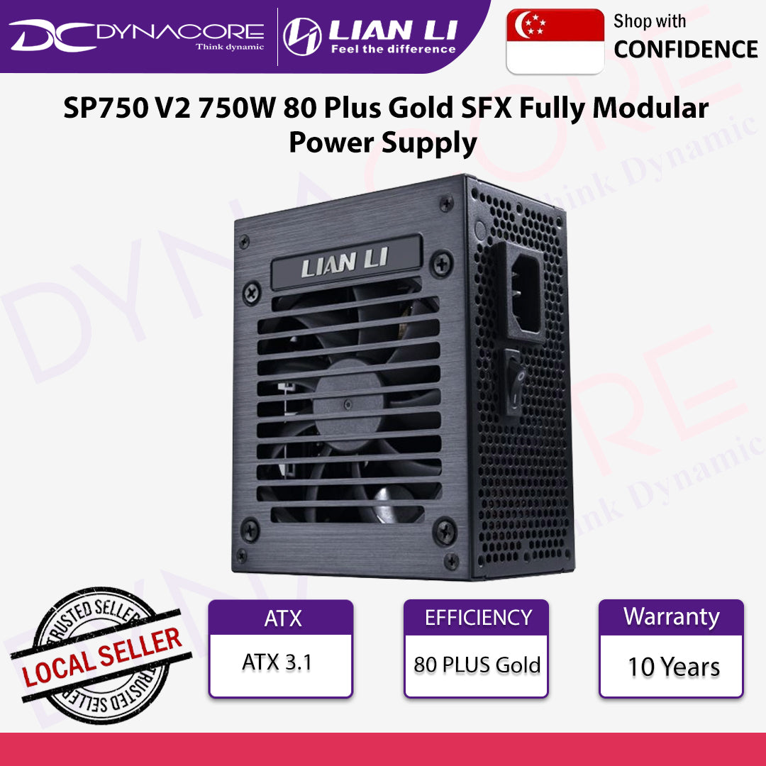 Lian Li SP750 V2 750W 80 Plus Gold SFX Fully Modular Power Supply - 4718466018373