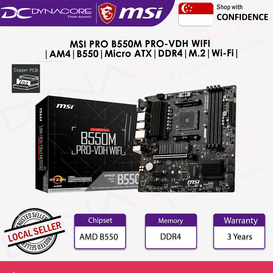 MSI B550M Pro-VDH WIFI Gaming Motherboard -4719072733698