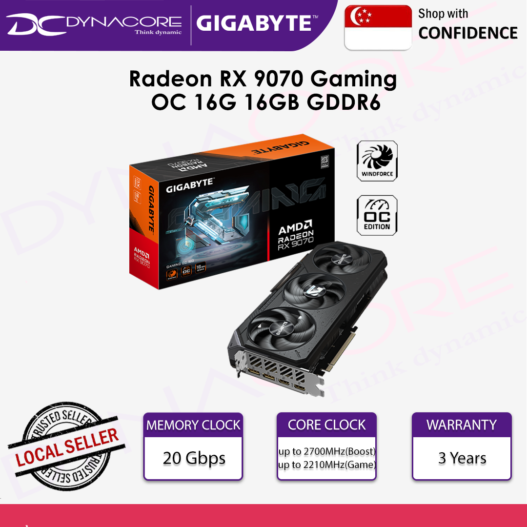 Gigabyte Radeon RX 9070 Gaming OC 16G 16GB GDDR6 Graphics Card - RX9070 - 4719331355531