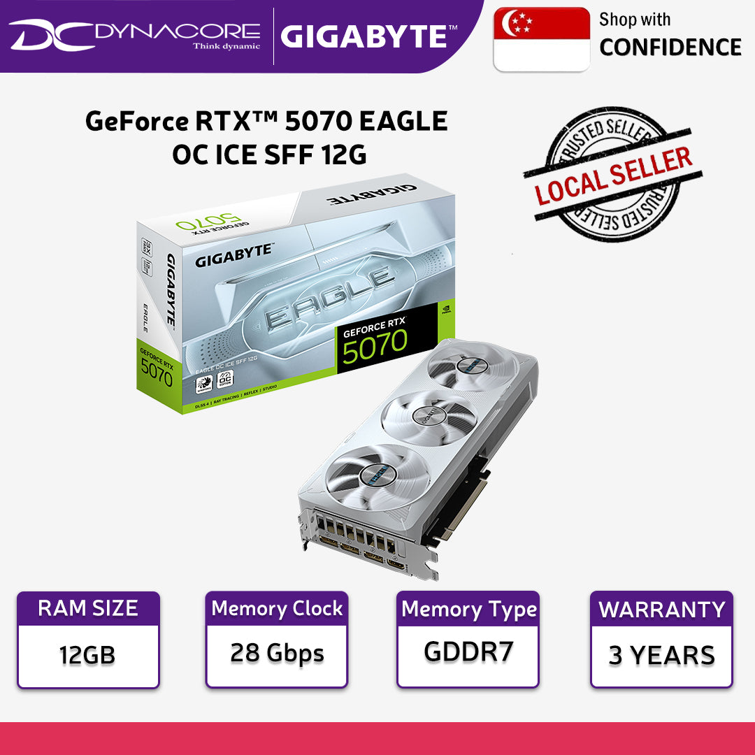 Gigabyte GeForce RTX 5070 Eagle OC Ice SFF 12GB GDDR7 Graphics Card - RTX5070 - 4719331355777