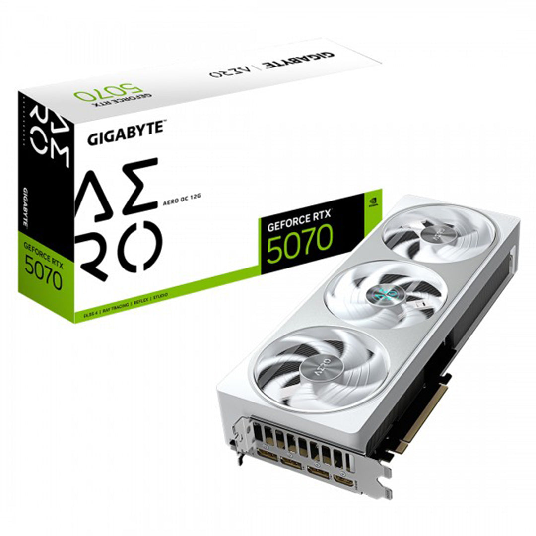 Gigabyte GeForce RTX 5070 Aero OC 12GB GDDR7 Graphics Card - RTX5070 - 4719331355852