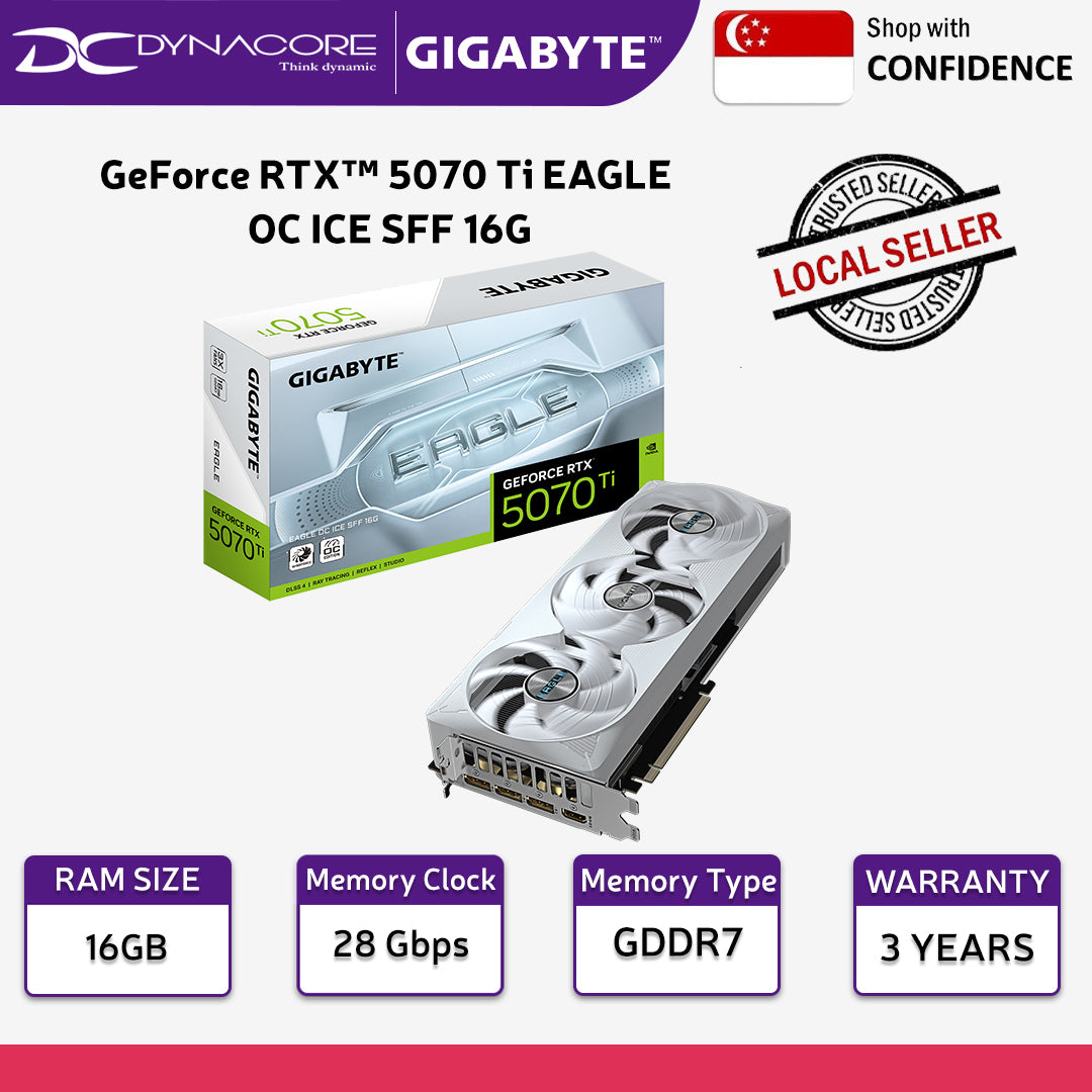 Gigabyte GeForce RTX 5070Ti Eagle OC Ice SFF 16GB GDDR7 Graphics Card - RTX5070 - 4719331355869