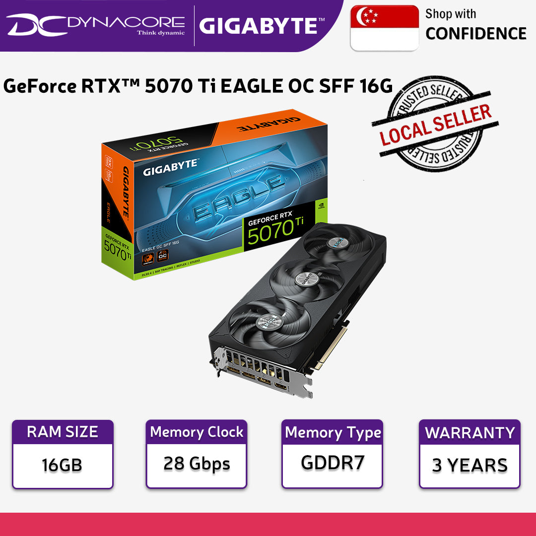 Gigabyte GeForce RTX 5070Ti Eagle OC SFF 16GB GDDR7 Graphics Card - RTX5070TI  - 4719331355883