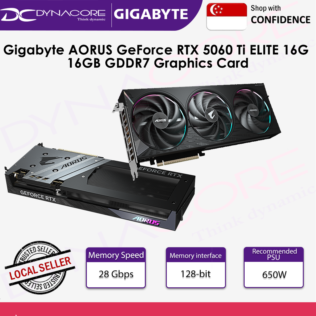 AORUS GeForce RTX 5060TI ELITE - 16G NVIDIA GAMING GRAPHICS CARD - 4719331356125