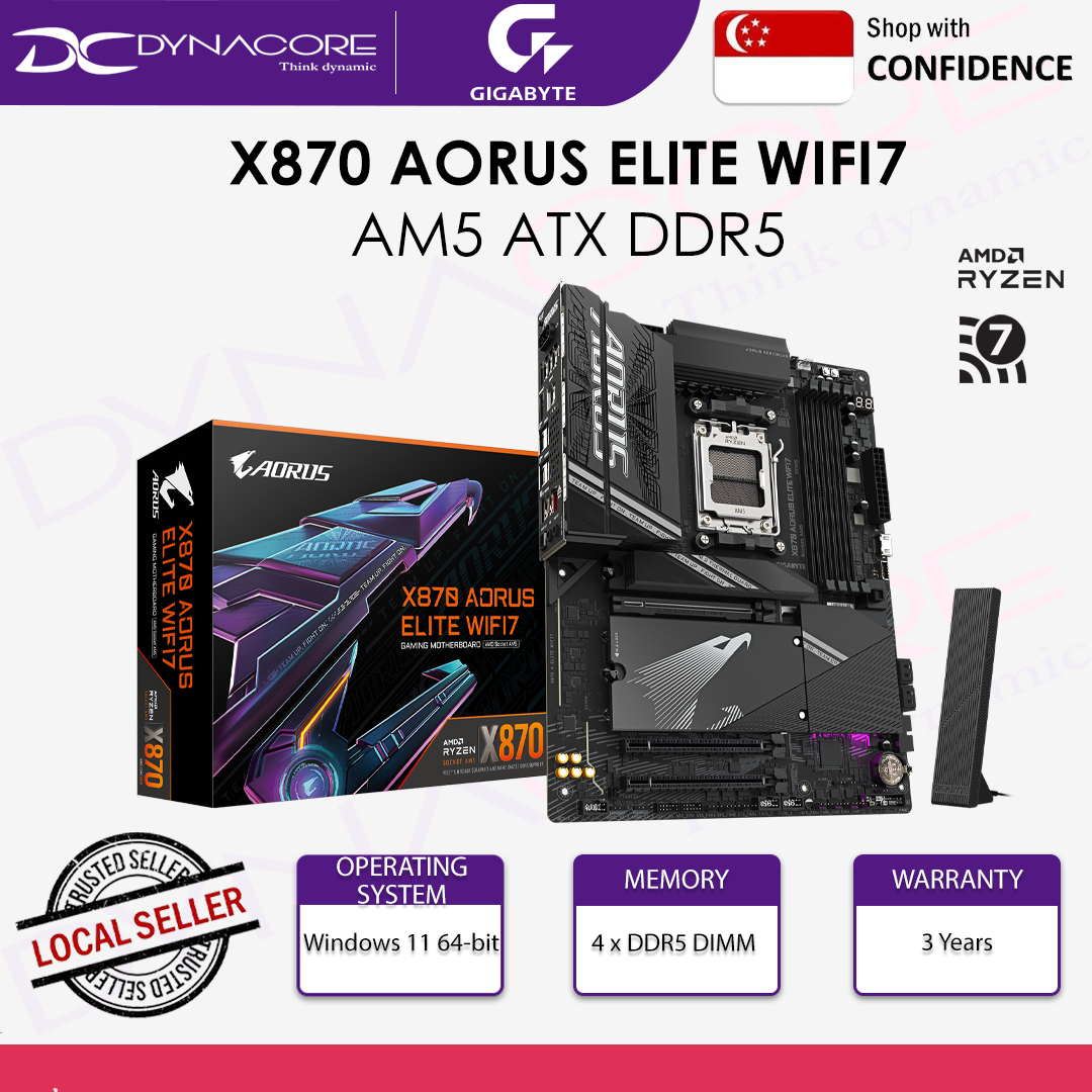 GIGABYTE X870 AORUS ELITE WIFI7 SOCKET AM5 ATX MOTHERBOARD - 4719331864811