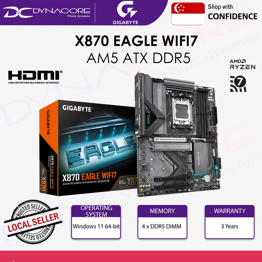 GIGABYTE X870 EAGLE WIFI7 SOCKET AM5 ATX MOTHERBOARD - 4719331864996