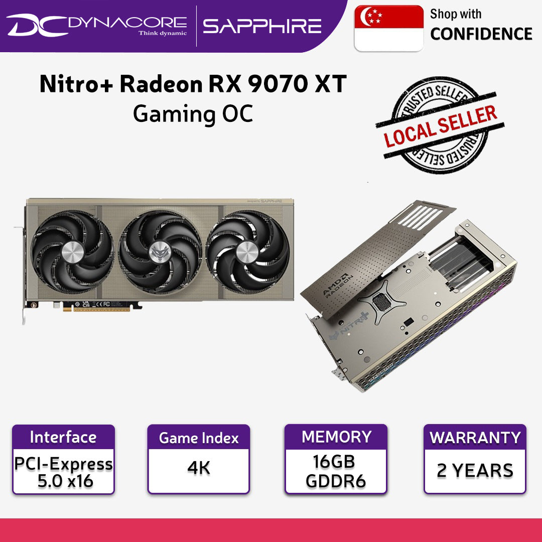 Sapphire Nitro+ Radeon RX 9070XT Gaming OC 16GB GDDR6 PCI-Express Graphics Card- 4895106295872