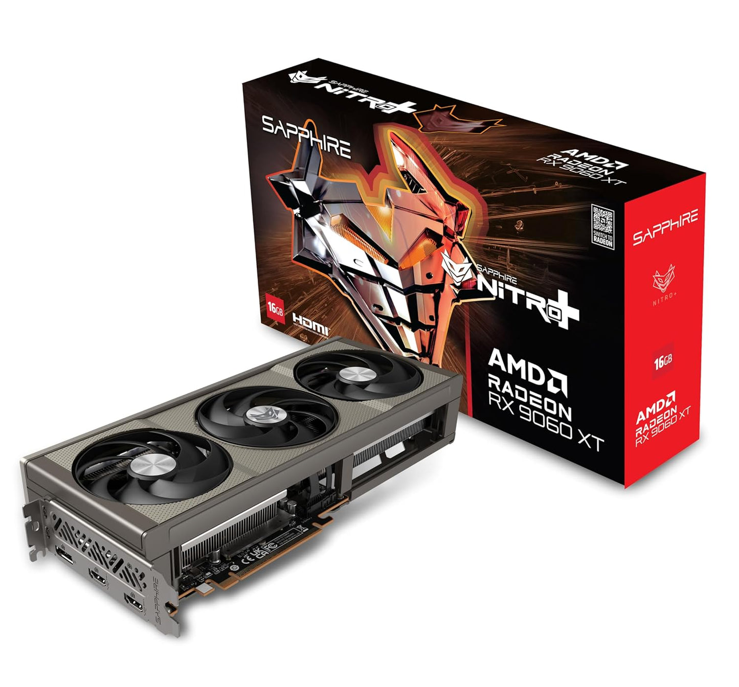 SAPPHIRE NITRO+ RX9060XT GAMING OC 16GB DDR6 GRAPHIC CARD - 4895106296619