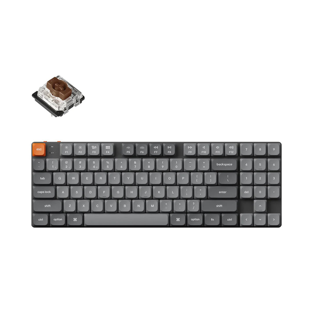 Keychron K13 Max QMK/VIA Wireless Hot-Swappable Low Profile Custom Mechanical Keyboard - Gateron Switches Red / Brown,KYCN-K13M-H1/KYCN-K13M-H3- 4895248866497,4895248866510