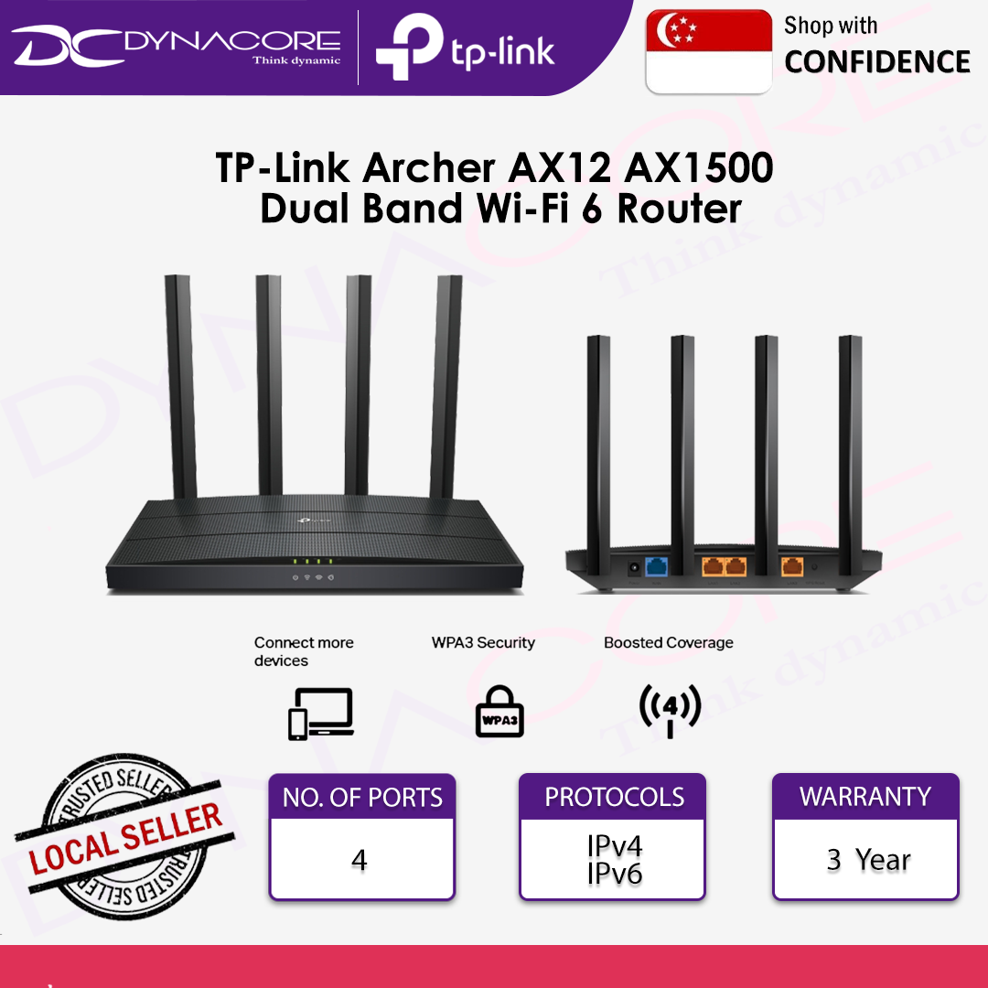 TP-Link Archer AX12 AX1500 Dual Band Wi-Fi 6 Router - 4895252500875