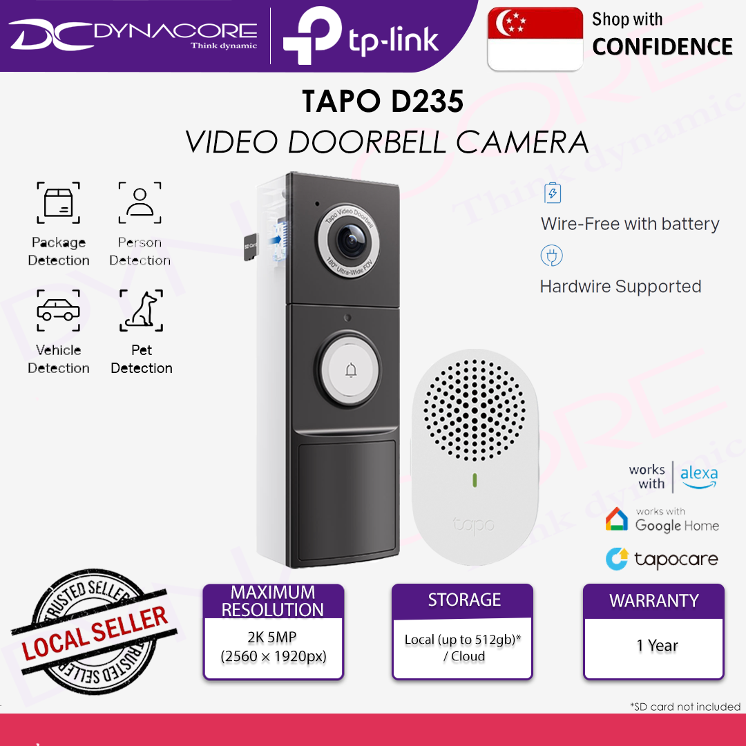 TP-LINK TAPO D235 Video Doorbell Camera - 4895252501254