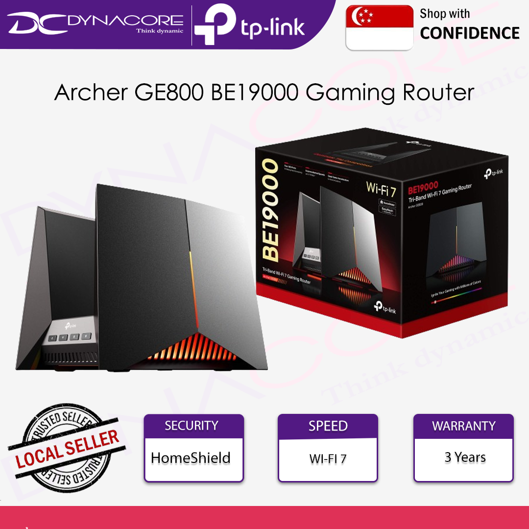 TP-Link Archer GE800 BE19000 Tri Band Wi-Fi 7 Gaming Router - 4895252502343