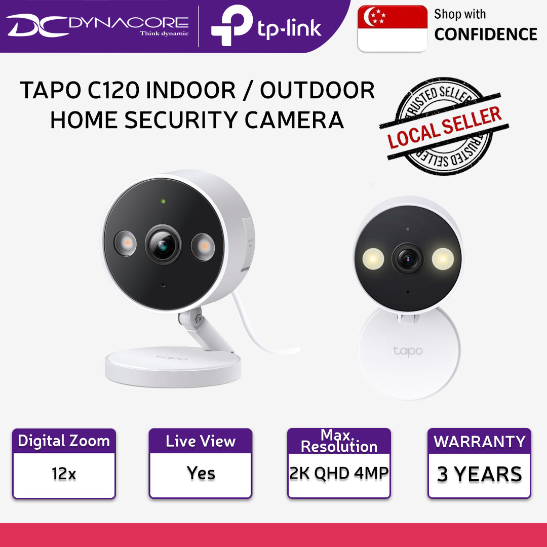 TP-Link Tapo C120 Indoor/Outdoor Home Security Wi-Fi Camera - 4895252503357