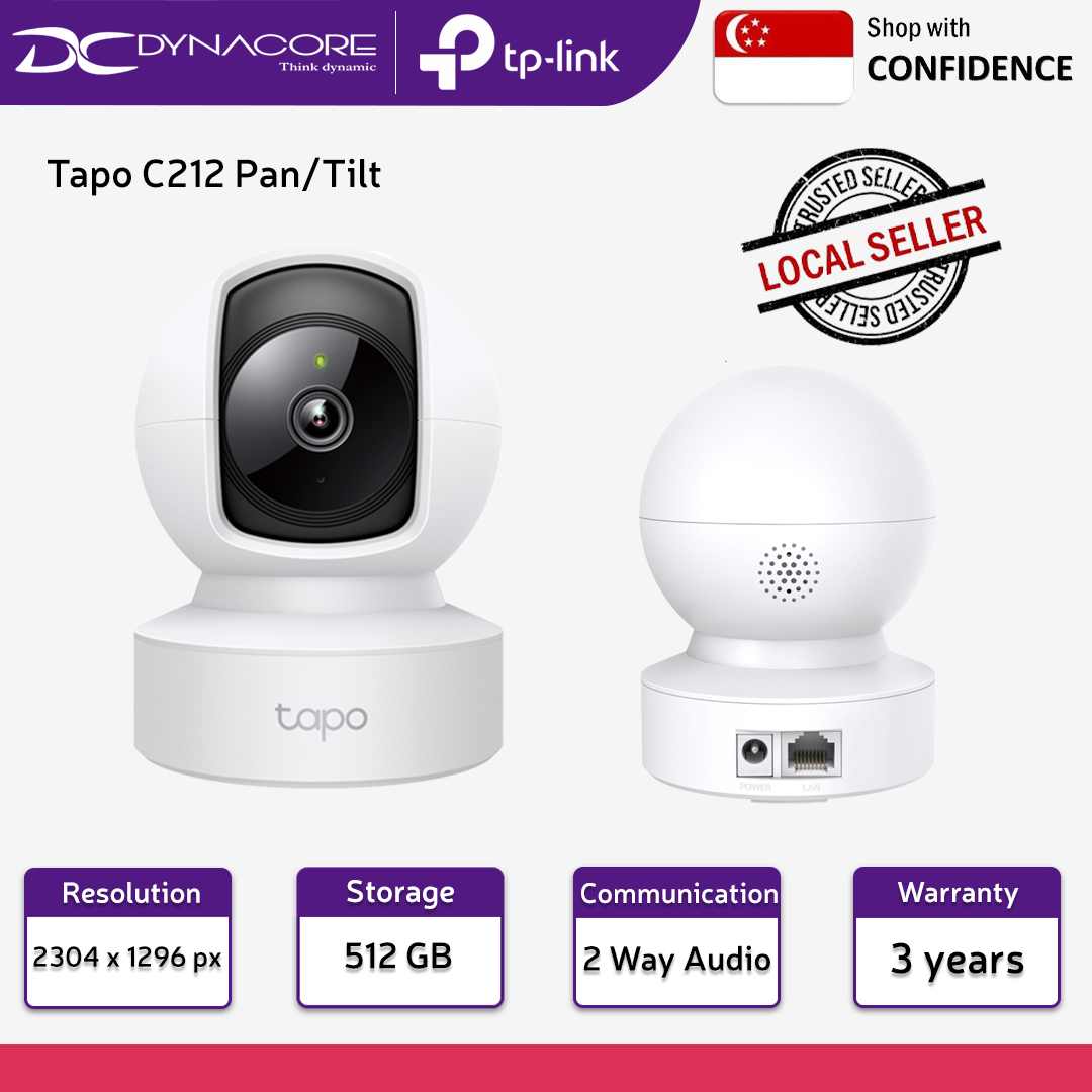 TP-Link Tapo C212 Pan/Tilt Home Security Wi-Fi Camera with LAN Port - 4895252503647