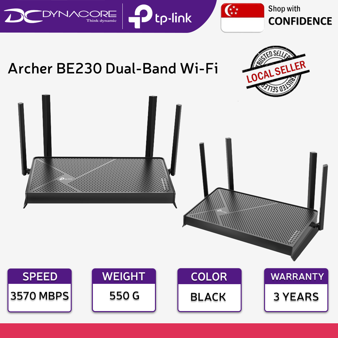 TP-Link Archer BE230 BE3600 Dual-Band Wi-Fi 7 Router - 3 Years Warranty - 4895252503685