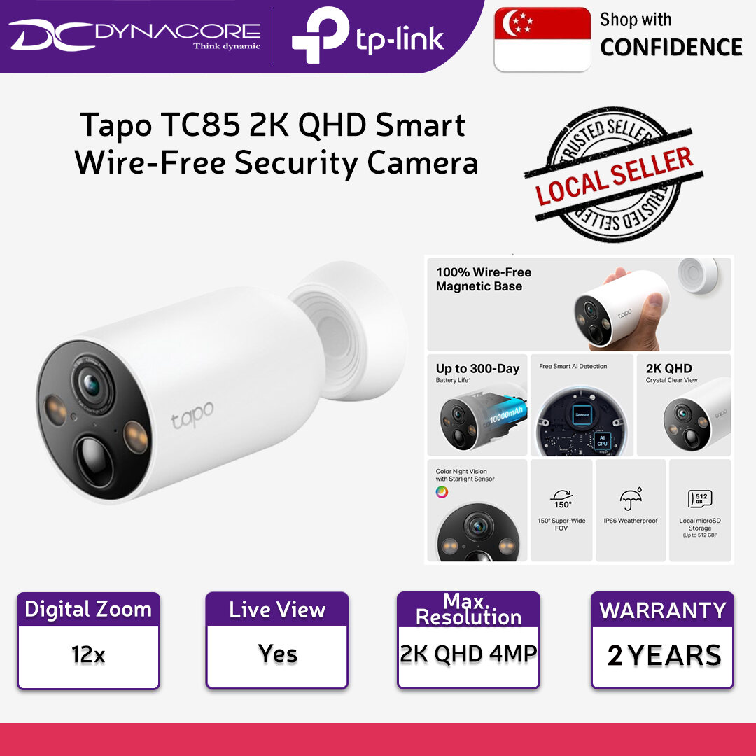 TP-Link Tapo TC85 2K QHD Smart Wire-Free Security Camera - Color Night Vision - 4895252504064
