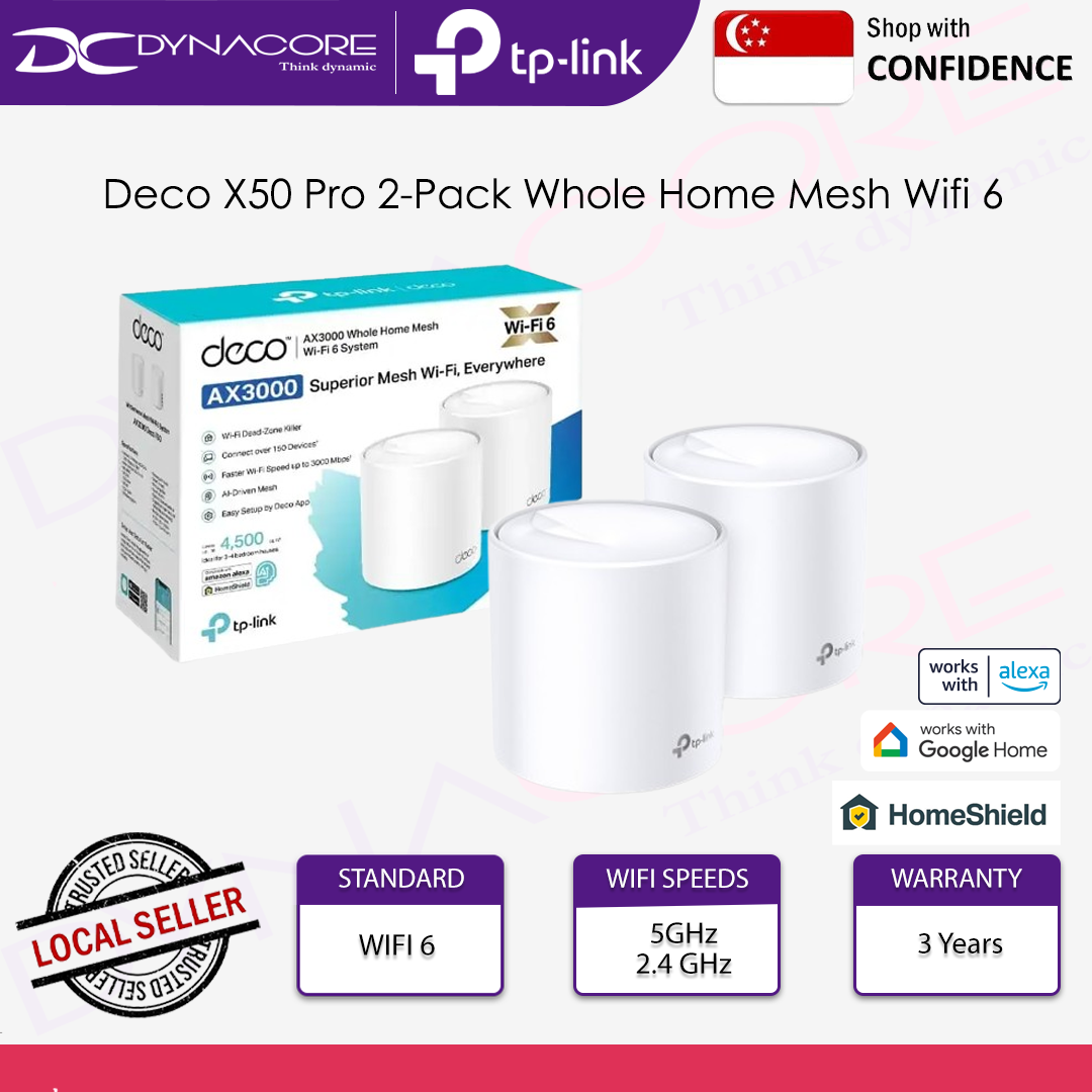 TP-LINK Deco X50 Pro AX3000 Whole Home Mesh WiFi 6 System -  (2-pack &3-pack) - 4895252504224, 4895252504217