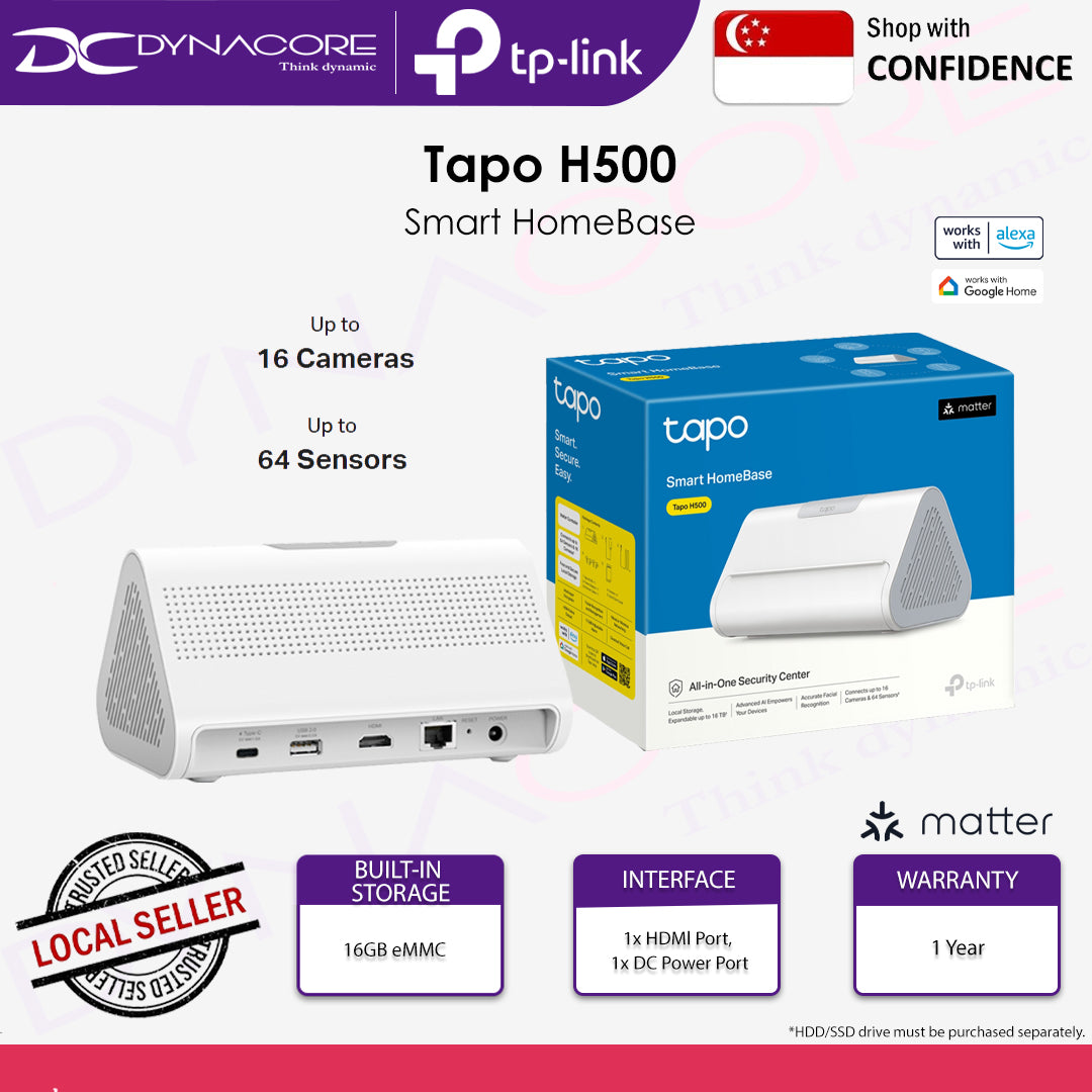 TP-Link Tapo H500 Smart HomeBase - Smart Home Ecosystem Center - 4895252504293
