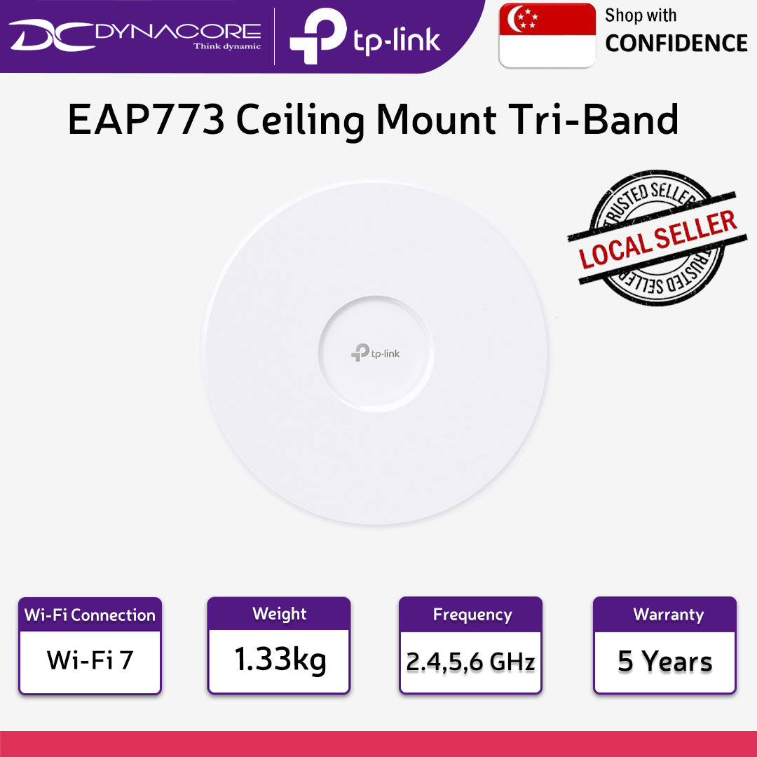 TP-Link EAP773 BE11000 Ceiling Mount Tri-Band Wi-Fi 7 Access Point- 4895252506501