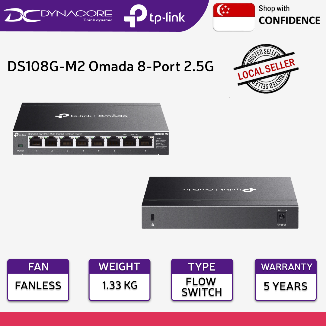 TP-Link DS108G-M2 Omada 8-Port 2.5G Multi-Gigabit Desktop Switch - 4895252507522