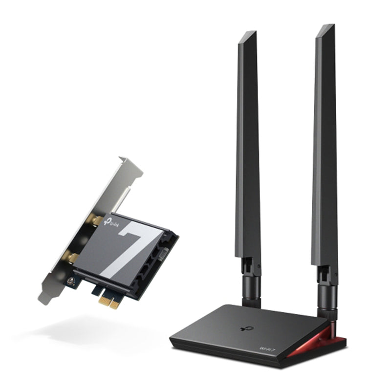 TP-LINK ARCHER TBE550E BE9300 Tri-Band Wi-Fi 7 Bluetooth PCI Express Adapter - 4895252507836