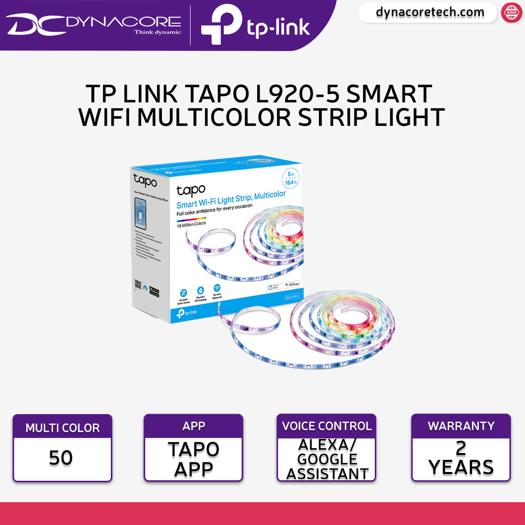 TP Link Tapo L920-5 Smart WiFi Multicolor Strip Light Voice Control - 4897098682609