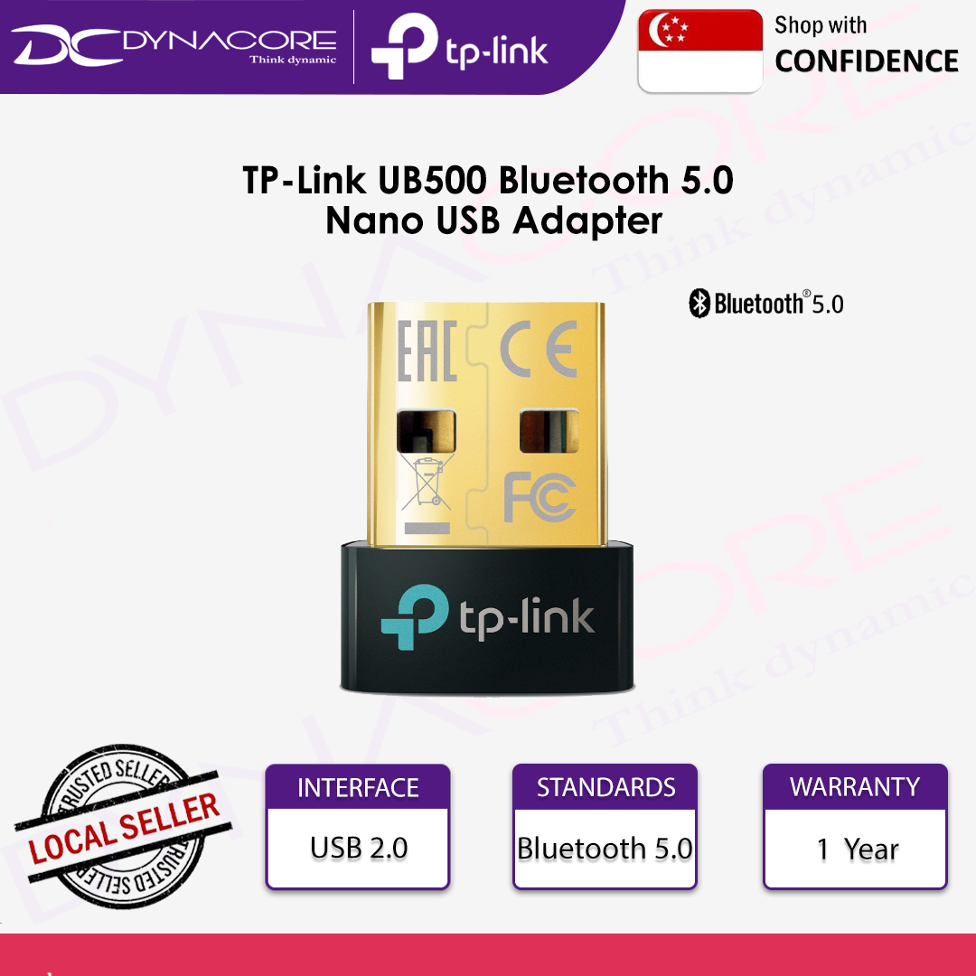 TP-Link UB500 Bluetooth 5.0 Nano USB Adapter for Bluetooth Speaker/Controller/Mouse/Keyboard/Printer/Phone/Tablet - 4897098683446