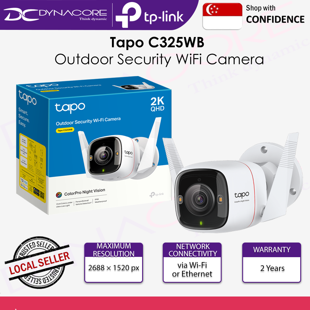 TP-Link Tapo C325WB 2K QHD Outdoor Security WiFi Camera with ColorPro Night Vision - 4897098685426