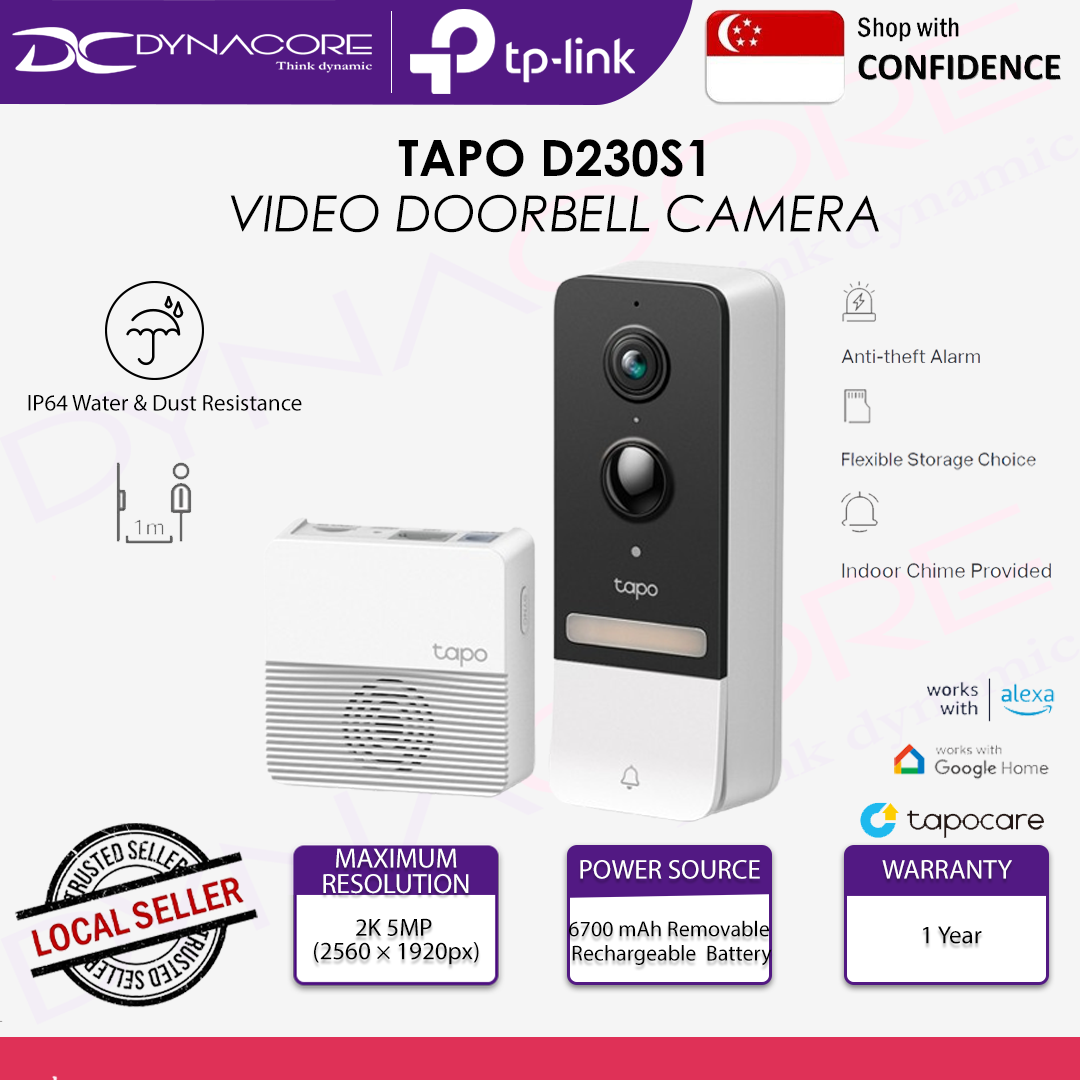 TP-Link Tapo D230S1 Tapo Smart Battery Video Doorbell - 4897098685686