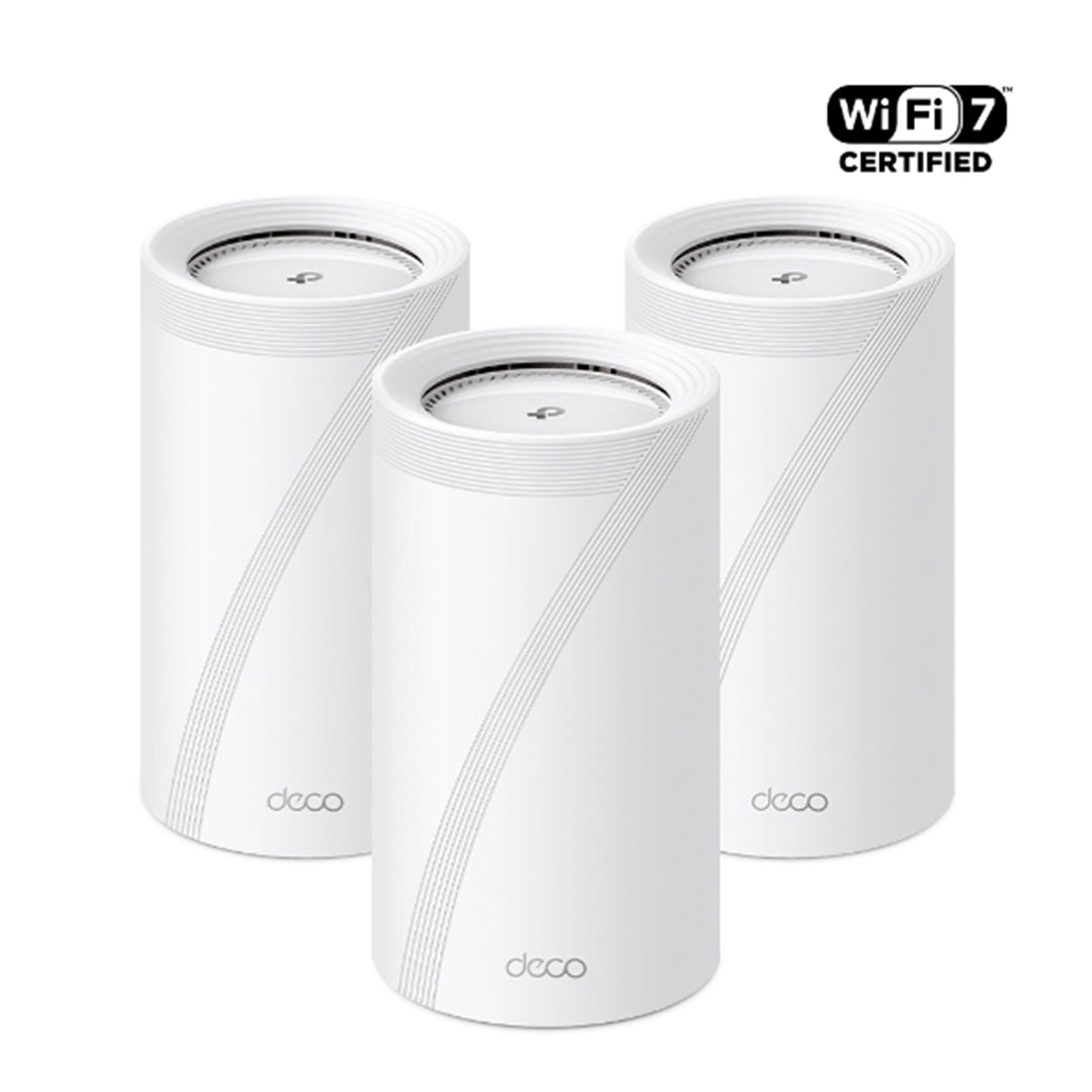 TP-Link Deco BE85 BE22000 Tri-Band Whole Home Mesh WiFi 7 System (3-Pack) - 4897098686904