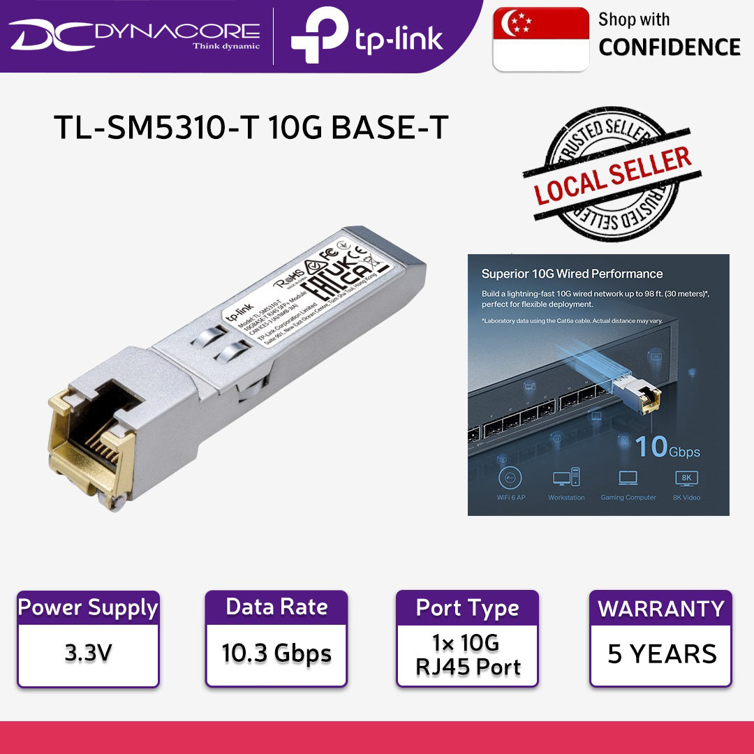 TP-LINK TL-SM5310-T OMADA 10GBASE -T RJ45 SFP+ MODULE - 4897098687758