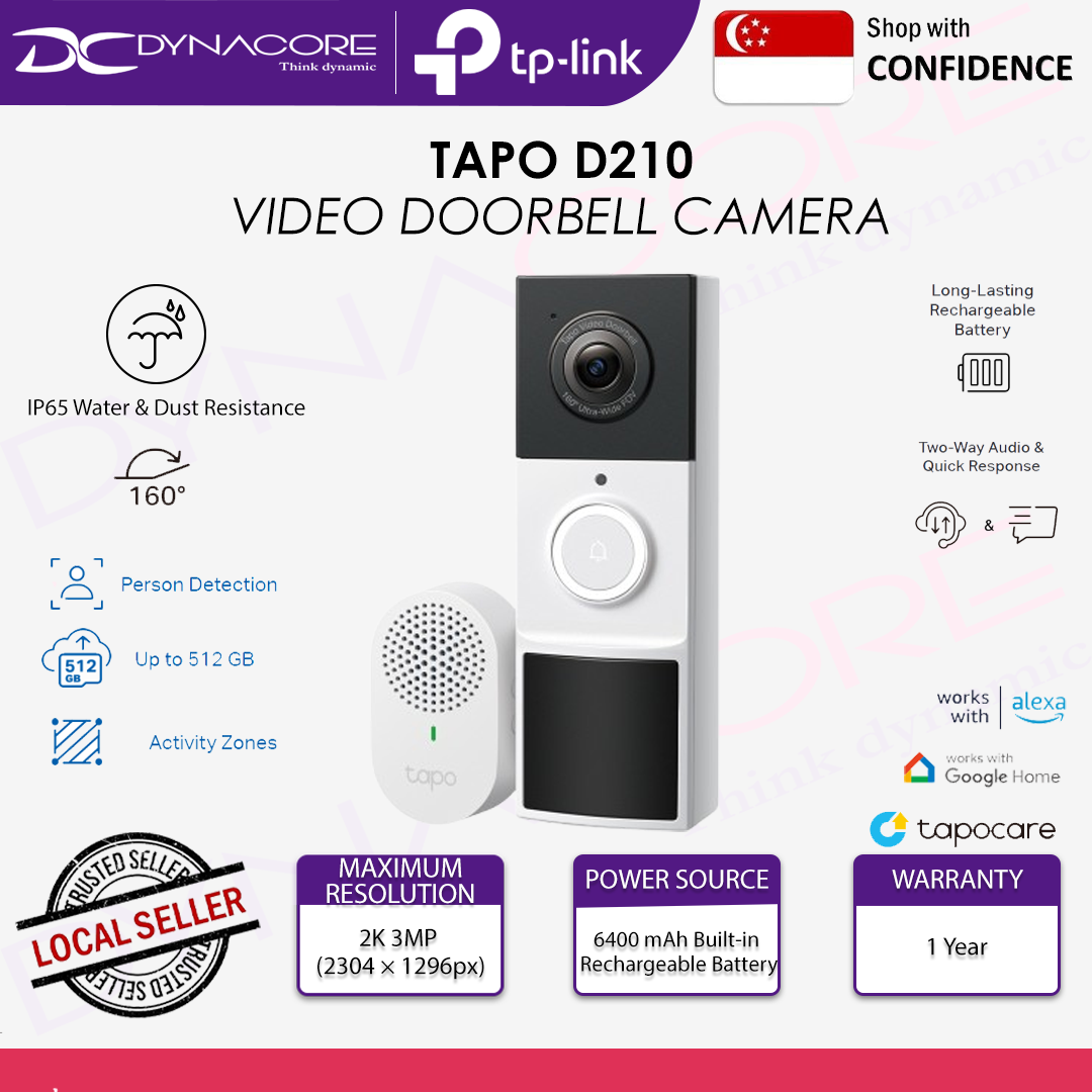 TP-LINK TAPO D210 VIDEO DOORBELL CAMERA - 4897098688069