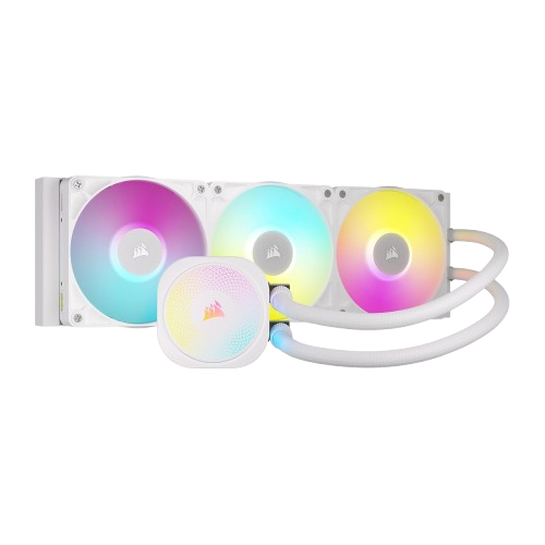 Corsair iCUE LINK TITAN 360 RX RGB AIO Liquid CPU Cooler with RX120 RGB fans - White - 840006685463