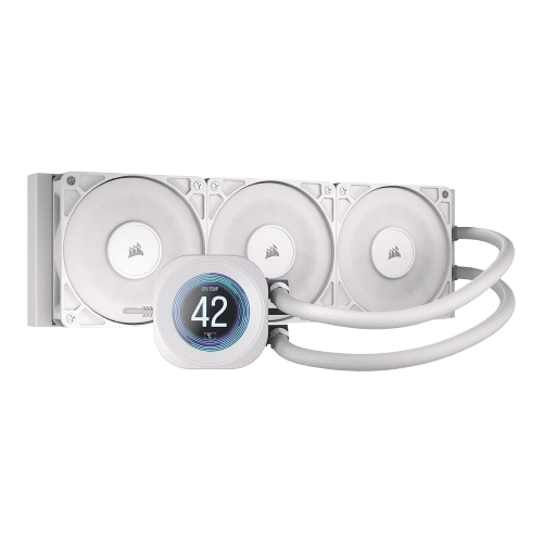 Corsair Nautilus 360 RS LCD Liquid CPU Cooler - White - 840440400363