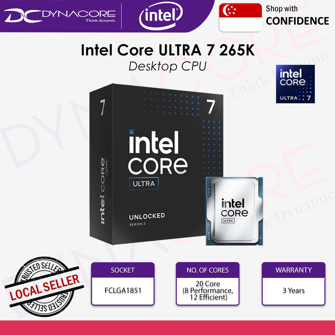 INTEL CORE ULTRA 7 265K 3.3GHz 8+12CORE/20T 30MB CACHE PROCESSOR(3YRS) - 5032037282062