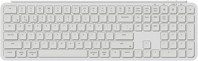 Keychron KYCN-B6P-K8 B6 Pro 109 Key Ultra-Slim Wireless Keyboard, Ivory White - 4895248876625
