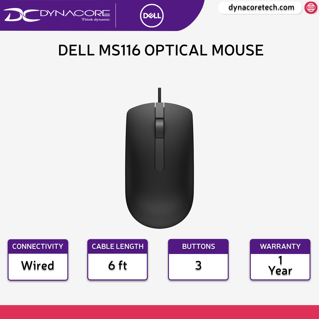 DELL MS116 OPTICAL MOUSE -5397063763658