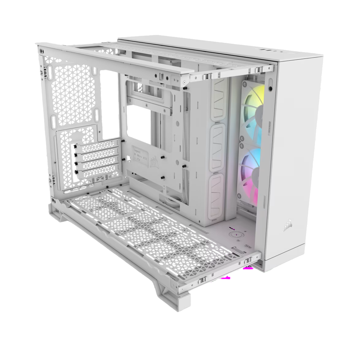 Corsair iCUE LINK 2500X RGB Micro ATX Dual Chamber PC Case - White- CS-CC-9011268-WW