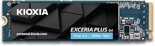 KIOXIA EXCERIA PLUS G4 1TB 10,000MB/s GEN5 NVMe M.2 SSD(5YRS) - 4582563859975